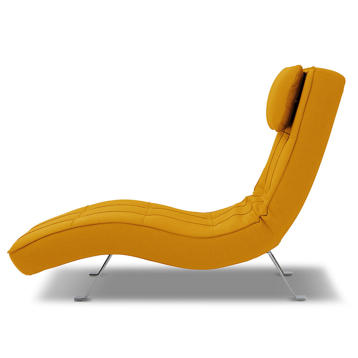 RELAXLIEGE - Chromfarben/Gelb, Textil/Metall (70/80/170cm) - home24