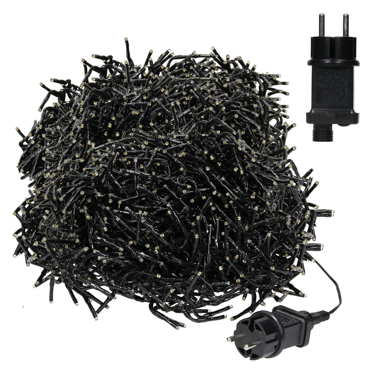 LED LICHTERKETTE Cluster Außen Innen 19,9 m Weihnachtsbeleuchtung 1536 LED Warmweiß - Weiß, Kunststoff (2290cm) - ECD-Germany