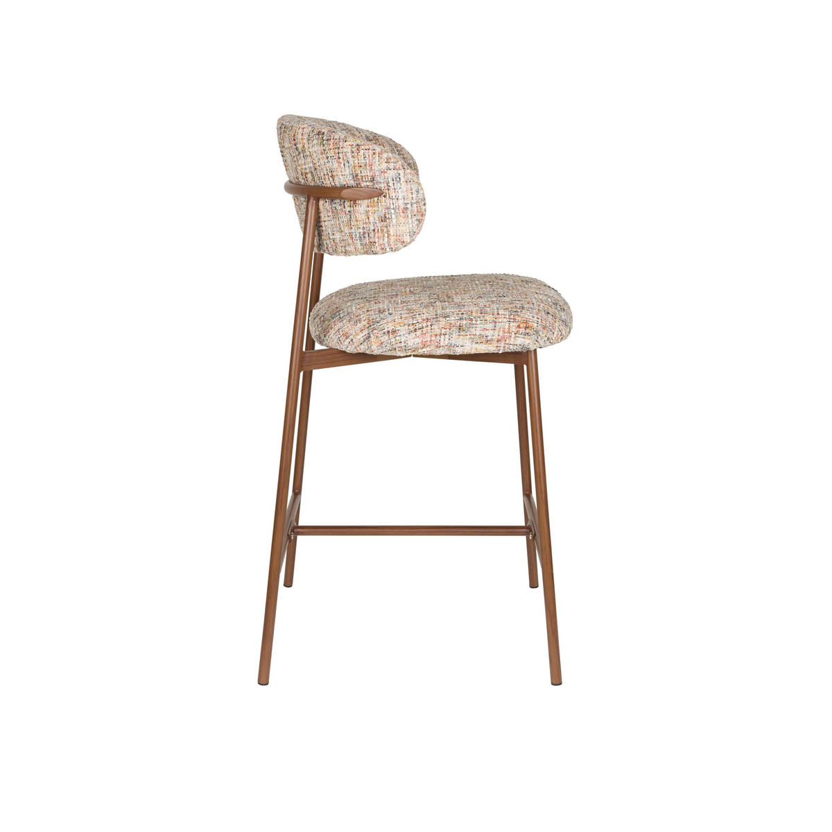 BARHOCKER Claes mit Rückenlehne 65 cm Mehrfarbig - 2 er Set - Beige, Kunststoff (44/94/51cm)