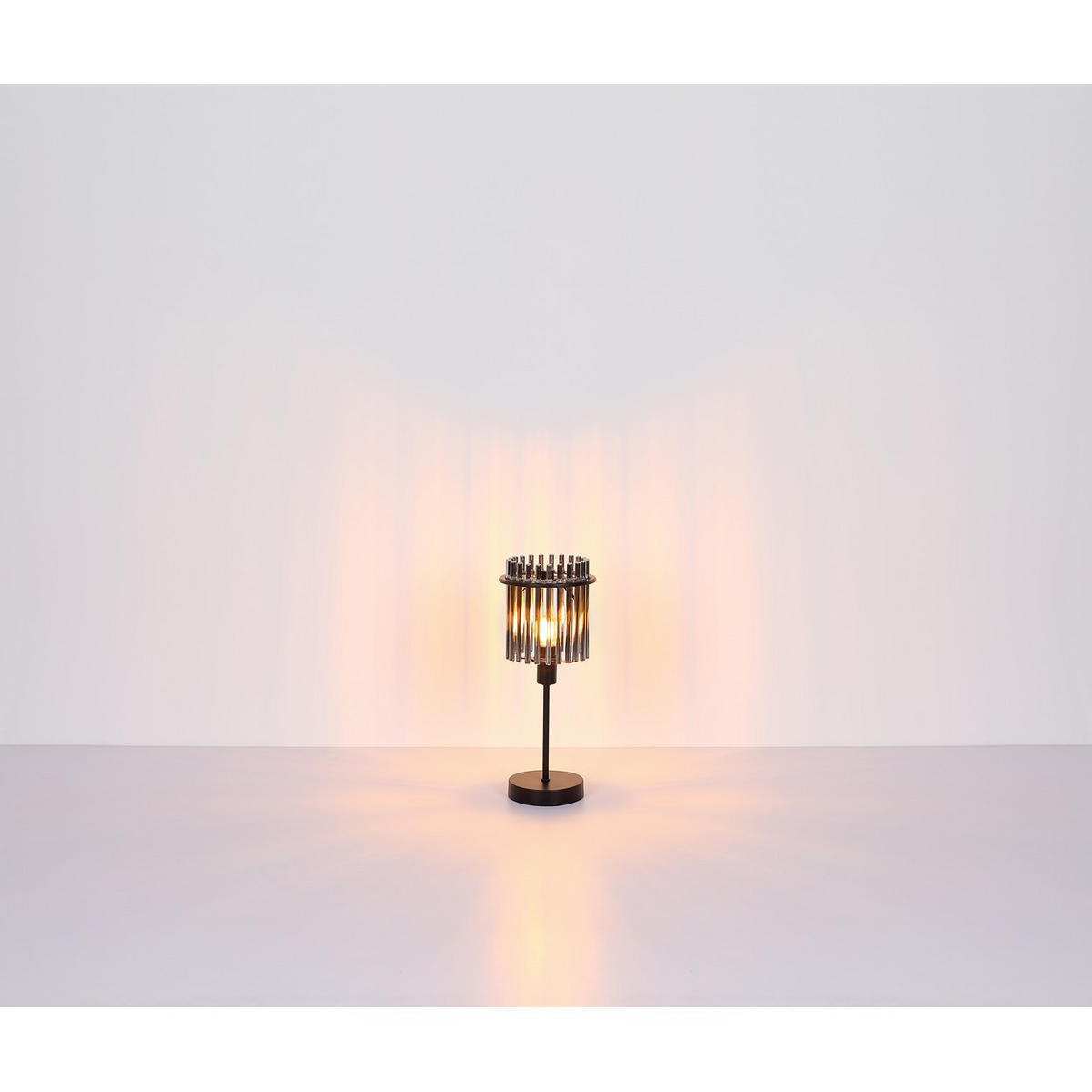 DECKENLEUCHTE GORLEY Glasstäbe Grün Schwarz - Grün, Metall (32/32/23cm) - Globo Lighting
