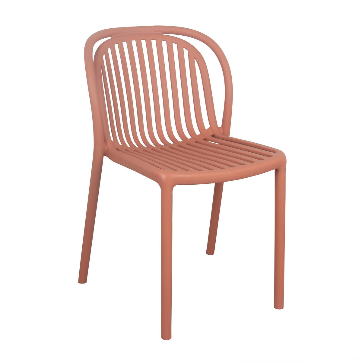 GARTENSTUHL 4-tlg., Terrakotta - Rot, Kunststoff (58/49cm) - Oviala