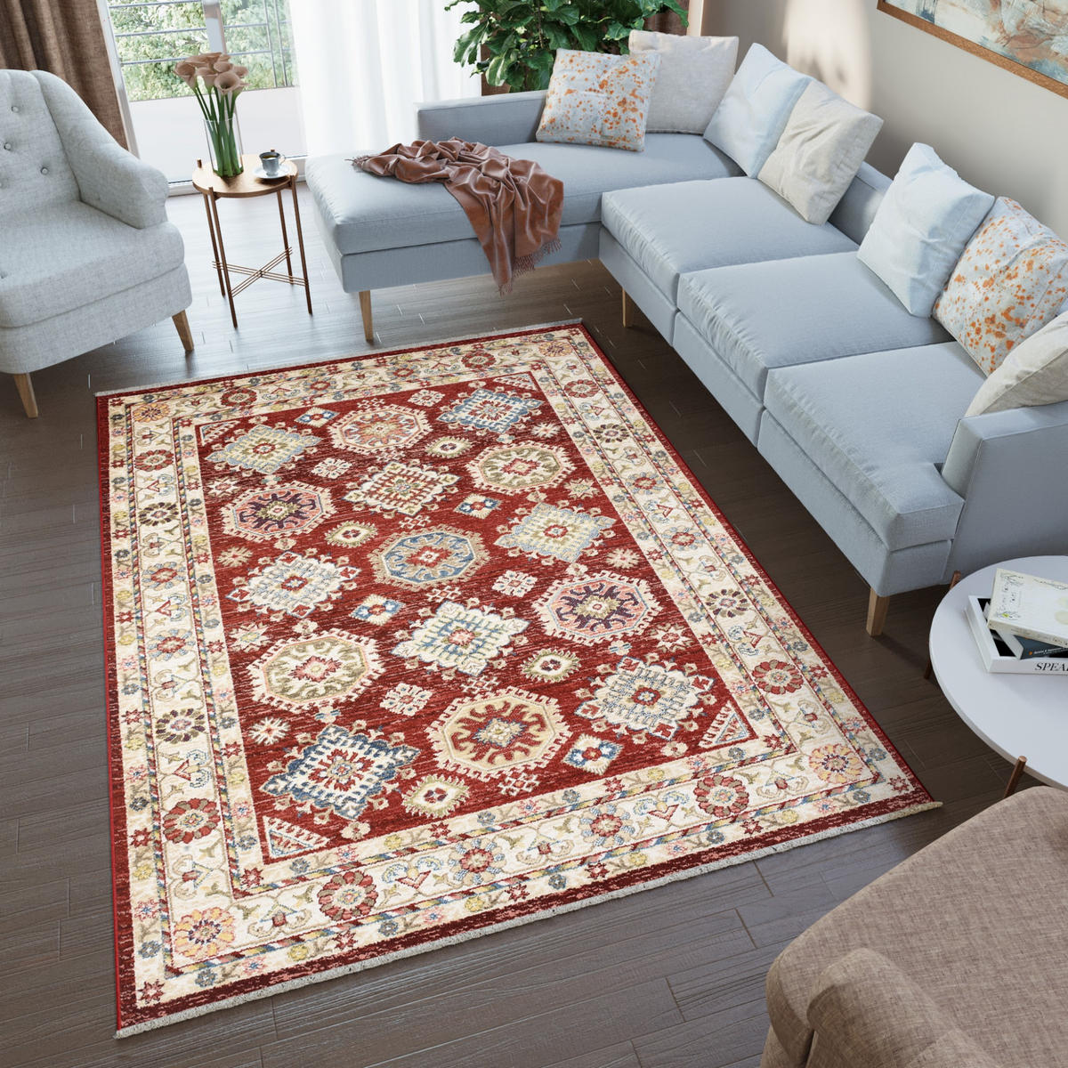 TEPPICH RIVIOLI Rot 80/150 cm - Rot, Textil (80/150cm) - Tapiso