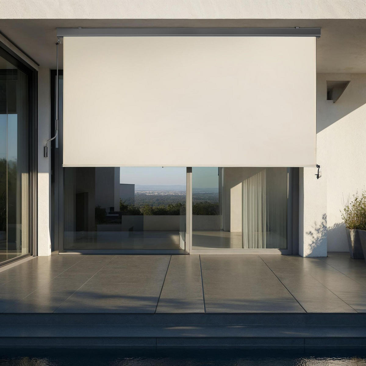 SENKRECHTMARKISE Eloise, inkl. Wandhaltern, beige - Beige, Textil (200/250cm) - tectake