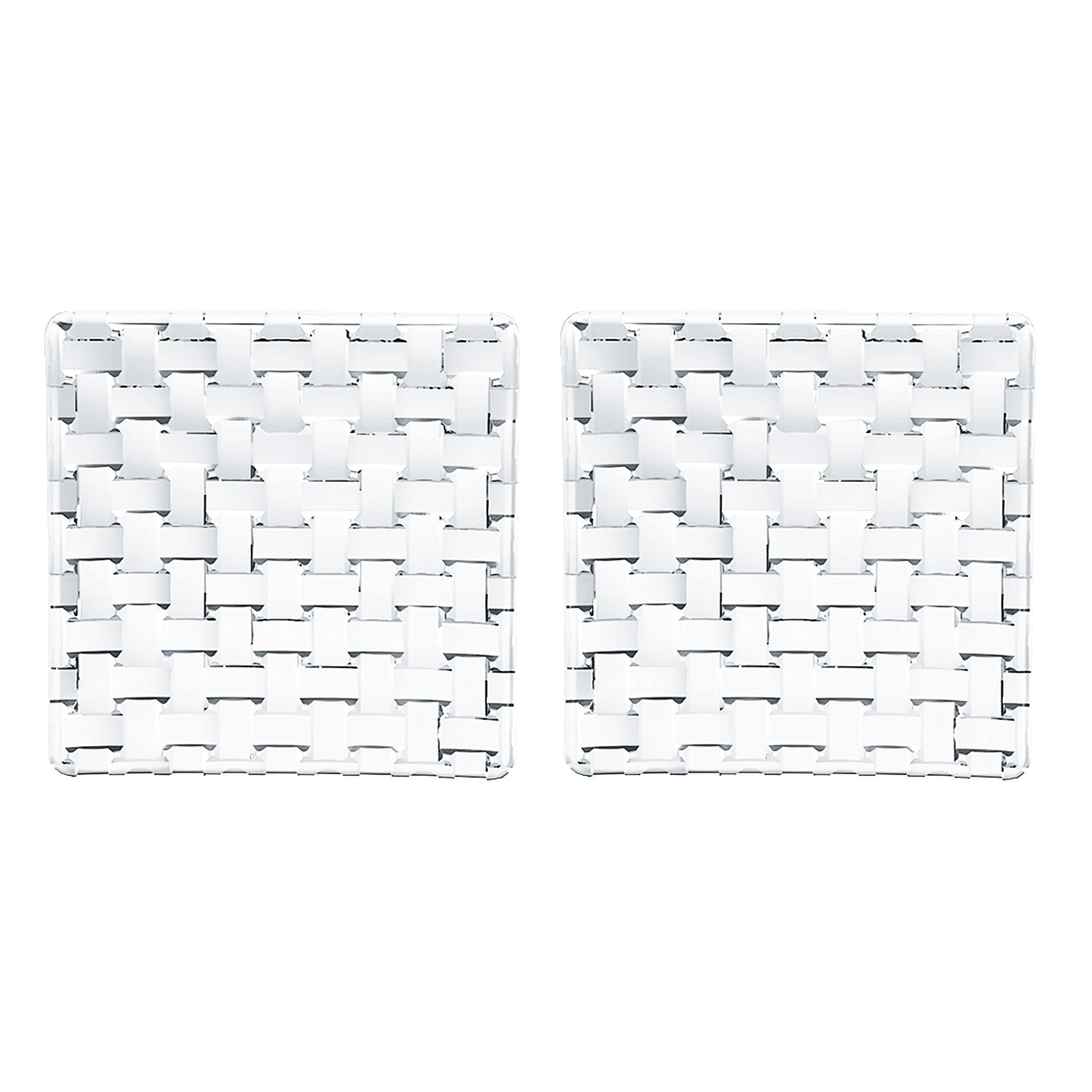 SERVIERPLATTE Bossa Nova, 2er Set, Kristallglas, 14 cm - Transparent, Glas (14/14/1.6cm) - Nachtmann