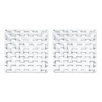 SERVIERPLATTE Bossa Nova, 2er Set, Kristallglas, 14 cm - Transparent, Glas (14/14/1.6cm) - Nachtmann