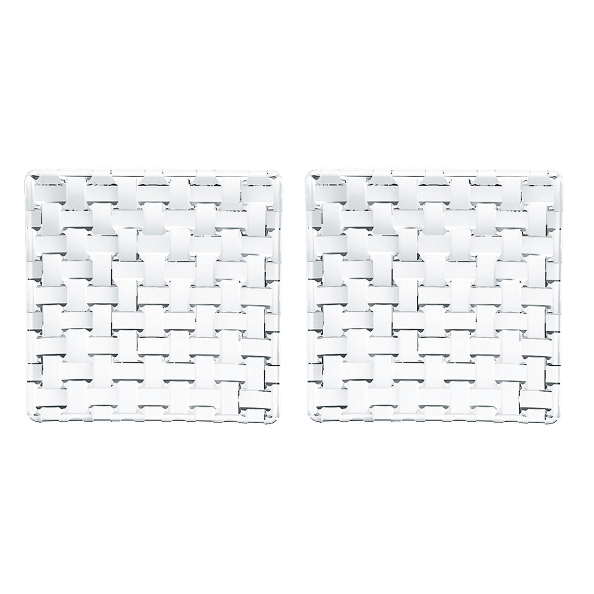 SERVIERPLATTE Bossa Nova, 2er Set, Kristallglas, 14 cm - Transparent, Glas (14/14/1.6cm) - Nachtmann