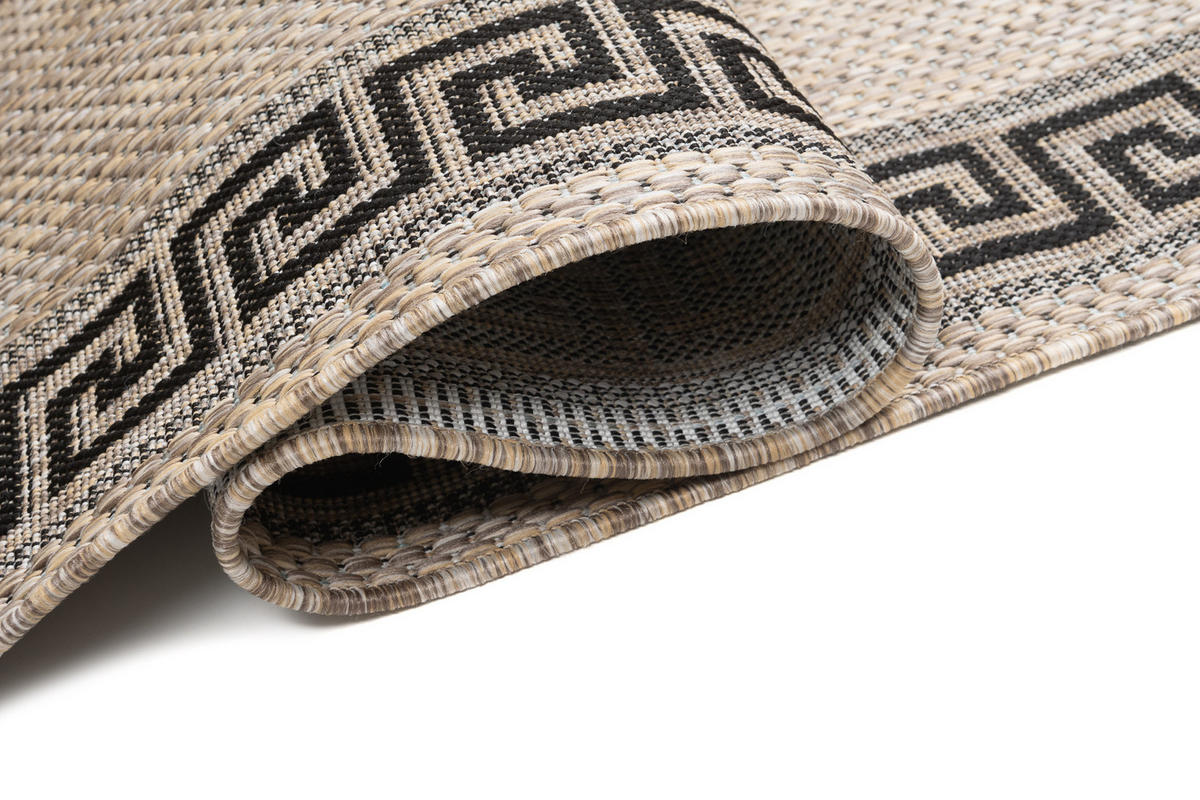 LÄUFER MELISSA Braun Modern Geometrisch 70/100 cm - Braun, Textil (70/100cm) - Tapiso