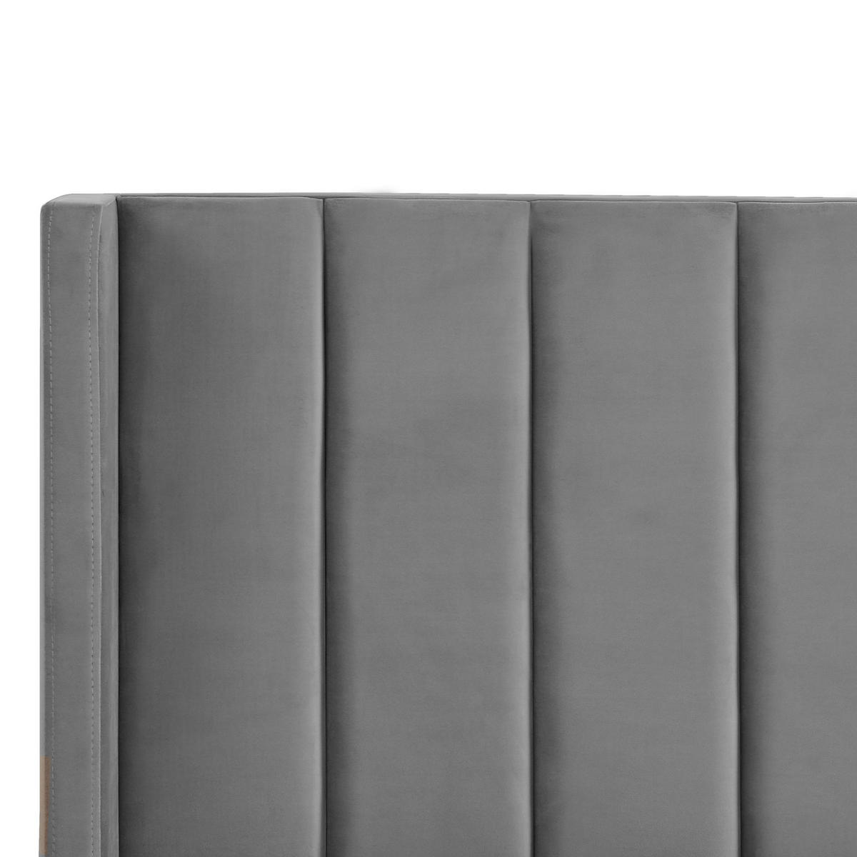 BETT mit Lattenrost 160x200 cm Grau Villette - Grau, Textil (160/200cm) - Beliani