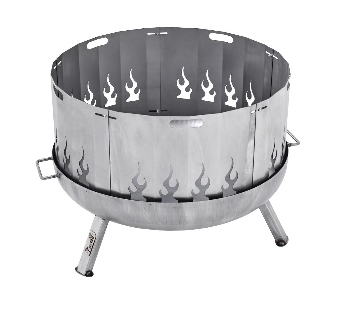 FEUERSCHALE Bombe Basic Ø 64,5 cm  robust aus Stahl - Grau, Metall (64.5/30/64.5cm) - The Favilla