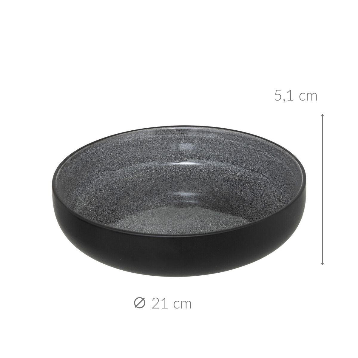 TIEFER TELLER Diane Ø 21 cm - Dunkelgrau, Keramik (21cm) - Secret de Gourmet