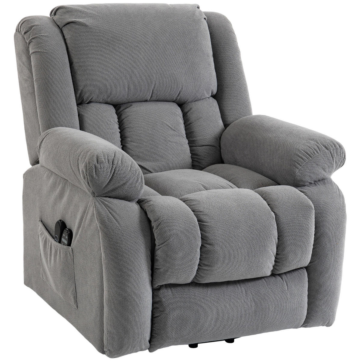 SESSEL Massagefunktion Aufstehhilfe 93/104/100 cm - Ahornfarben, Textil (104/100/93cm) - PANGIVO