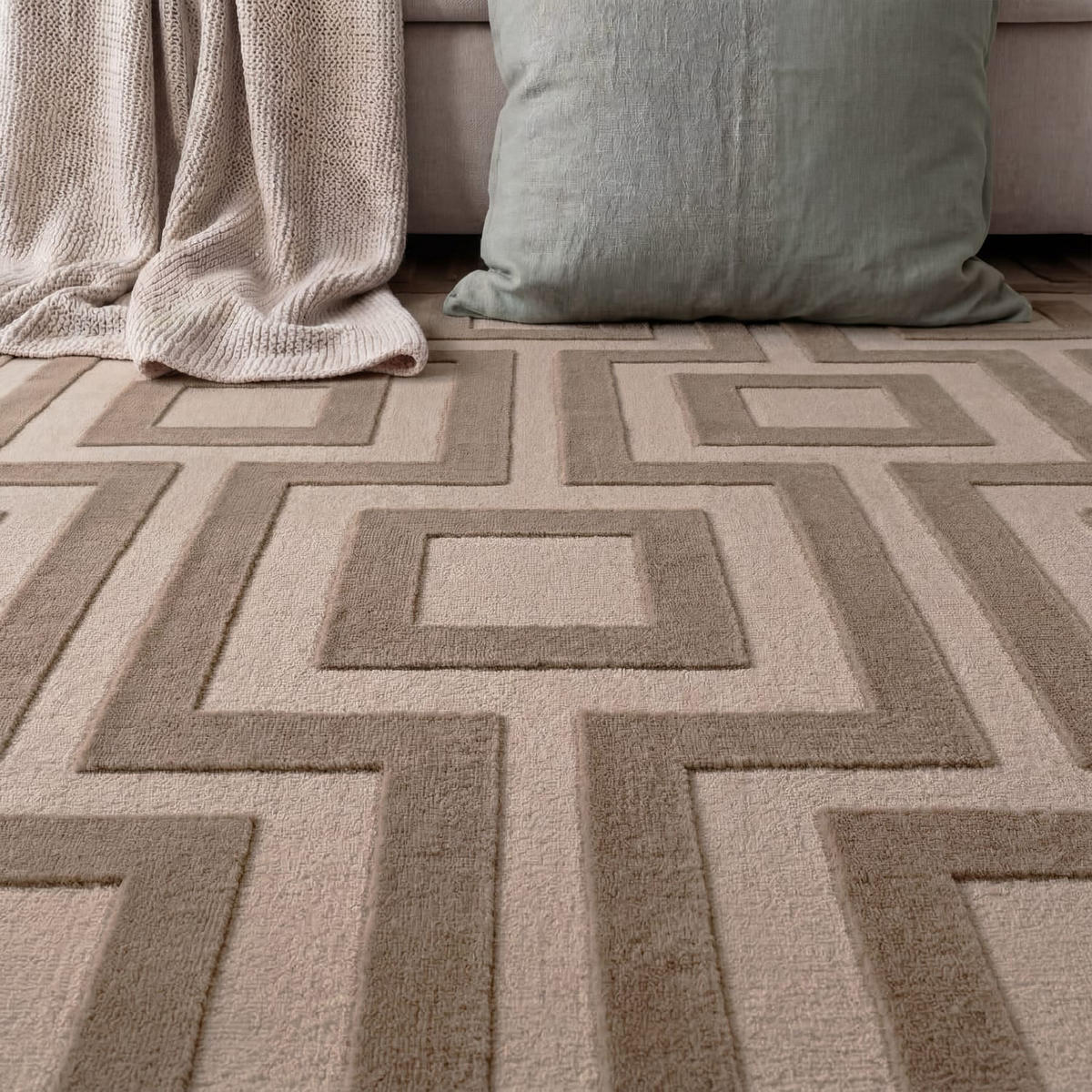 KURZFLORTEPPICH 200/280 cm Tinos 574 - Beige, Kunststoff (200/280cm) - Paco Home