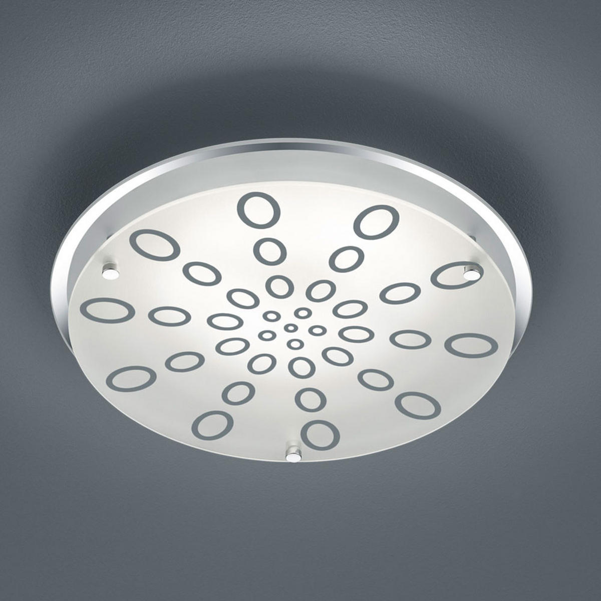 LED DECKENLEUCHTE Metall Glas Silber - Silberfarben, Glas (31.5/31.5/7.5cm)