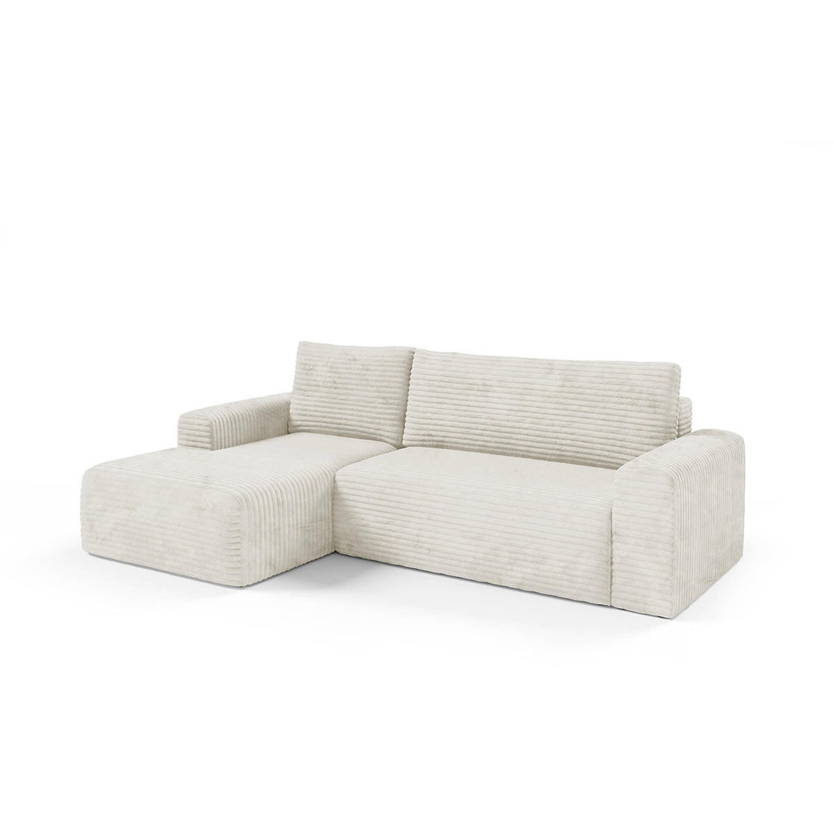 ECKSOFA Romeo 3 Sitzplätze Weiß - Weiß, Holz (268/163cm) - Petits-meubles