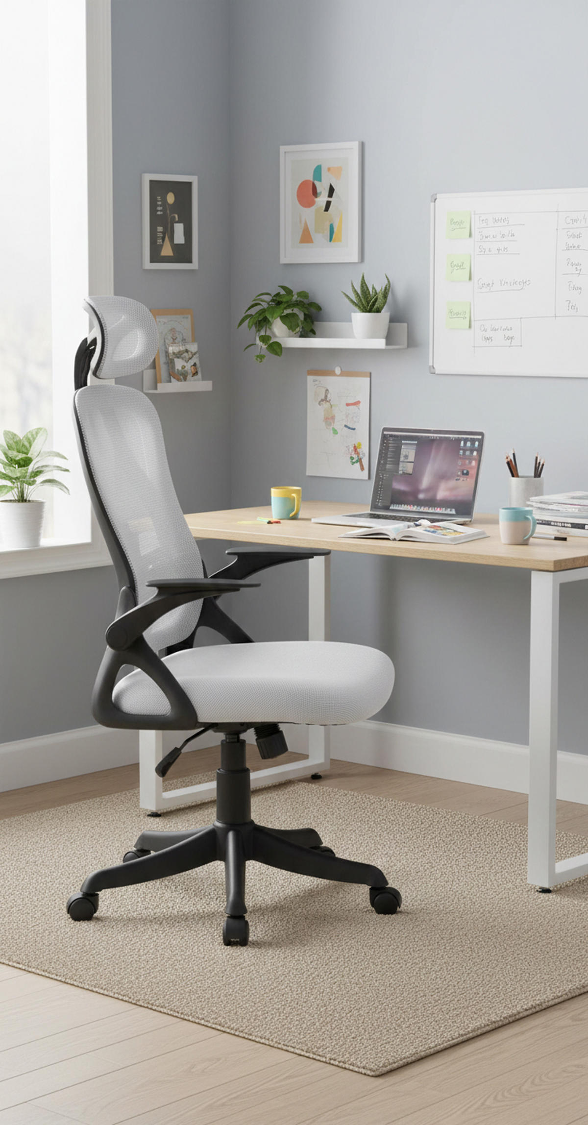 BÜROSTUHL Zypher grau - Schwarz/Grau, Kunststoff/Metall (58/131/66cm) - TPFLiving