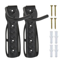 FAHRRADWANDHALTERUNG Schwarz 2er-Set Stahl 25 kg - Schwarz, Kunststoff/Metall (11/25.5/14cm) - Relaxdays