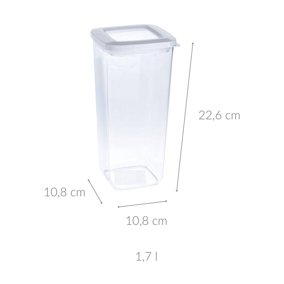 LAGERBEHÄLTER Transparent - Transparent, Kunststoff (10.8/22.6/10.8cm) - Excellent Houseware
