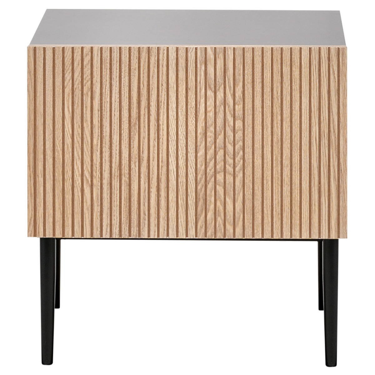 NACHTTISCH Schwarz/Braun Blythe - Schwarz/Braun, Holzwerkstoff (48/50/40cm) - Beliani