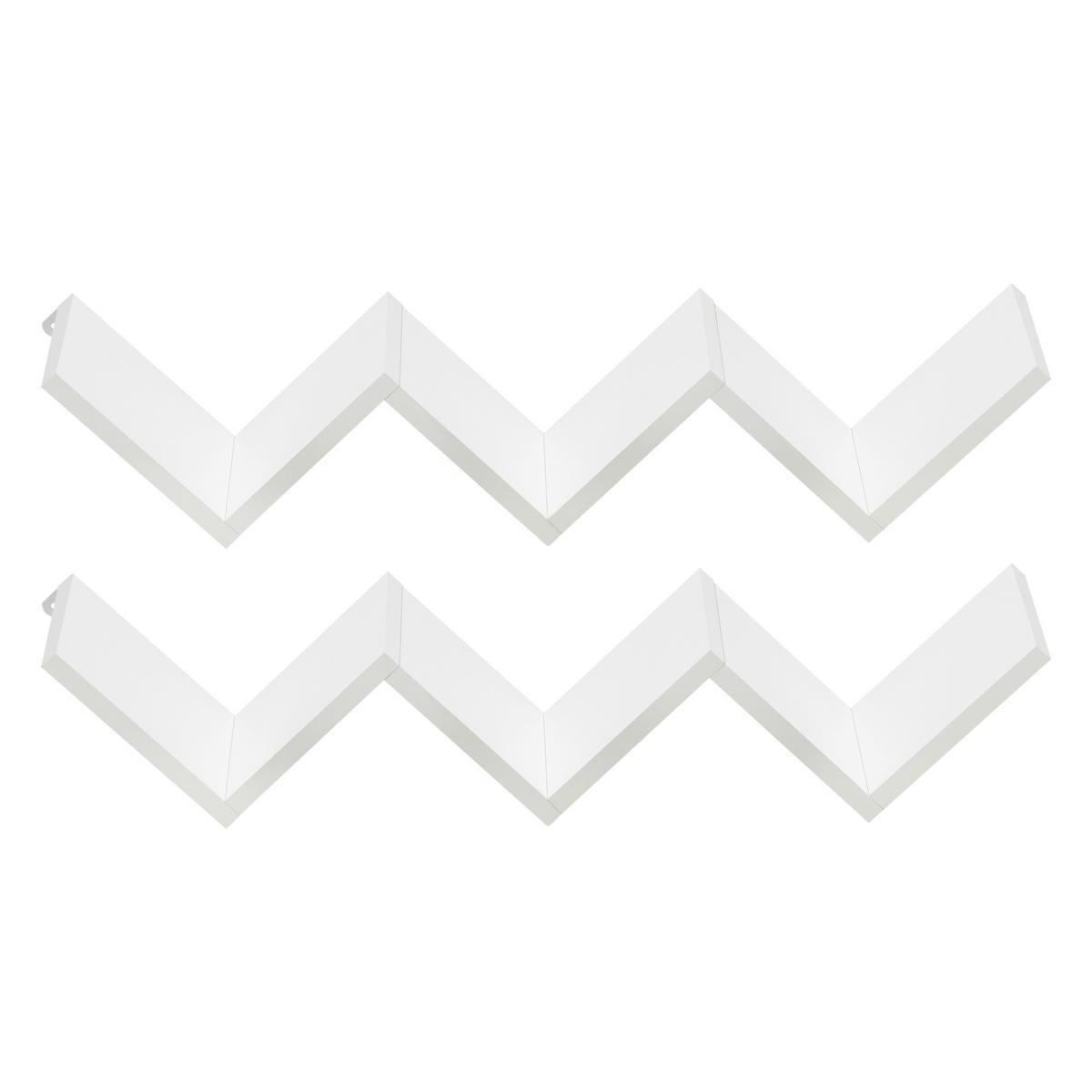WANDREGAL-SET 2 TLG. Askim - Weiß, Holzwerkstoff (71.5/14/15cm) - [en.casa]
