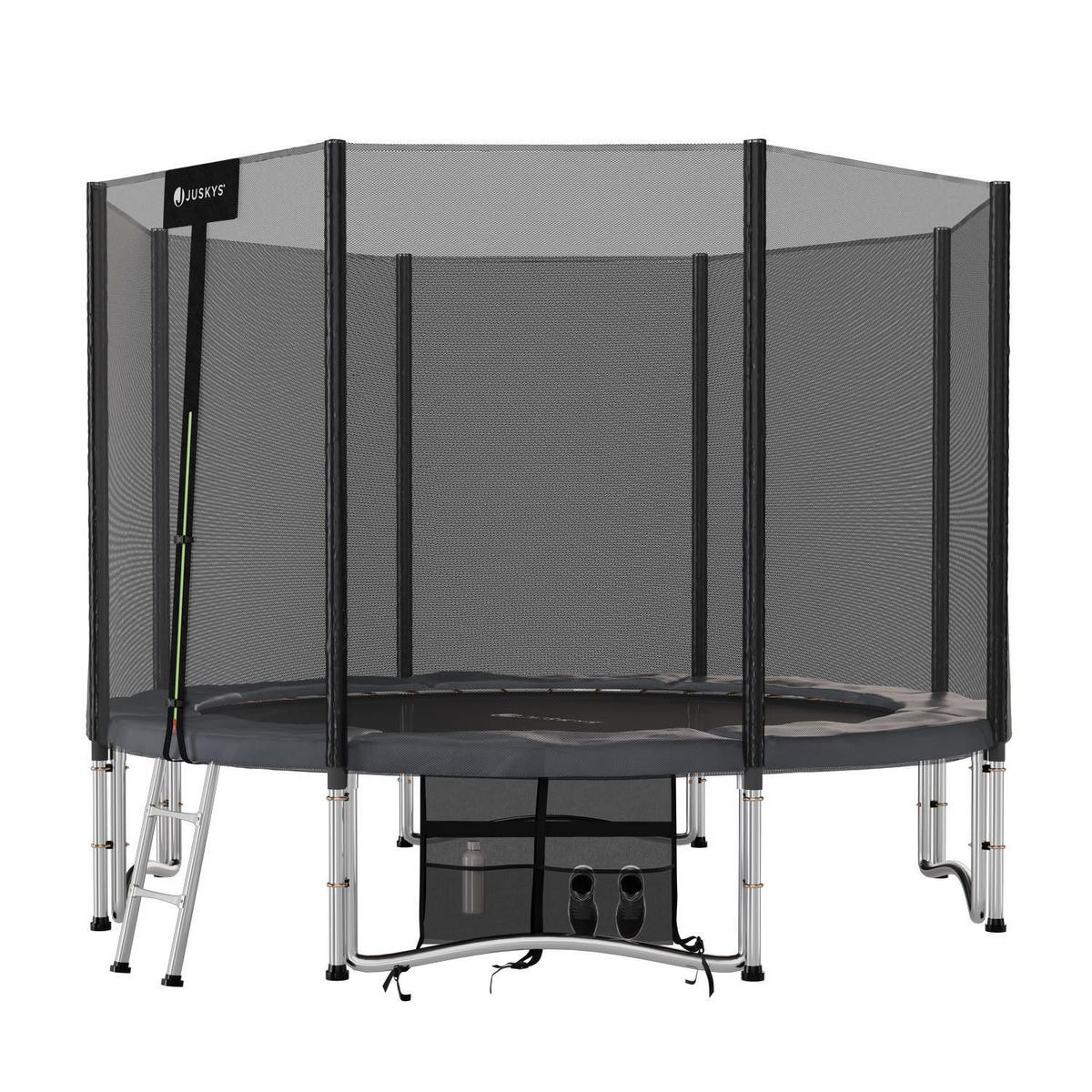 TRAMPOLIN JumpMaster L 305cm schwarz - Schwarz, Metall (305/305cm) - Juskys