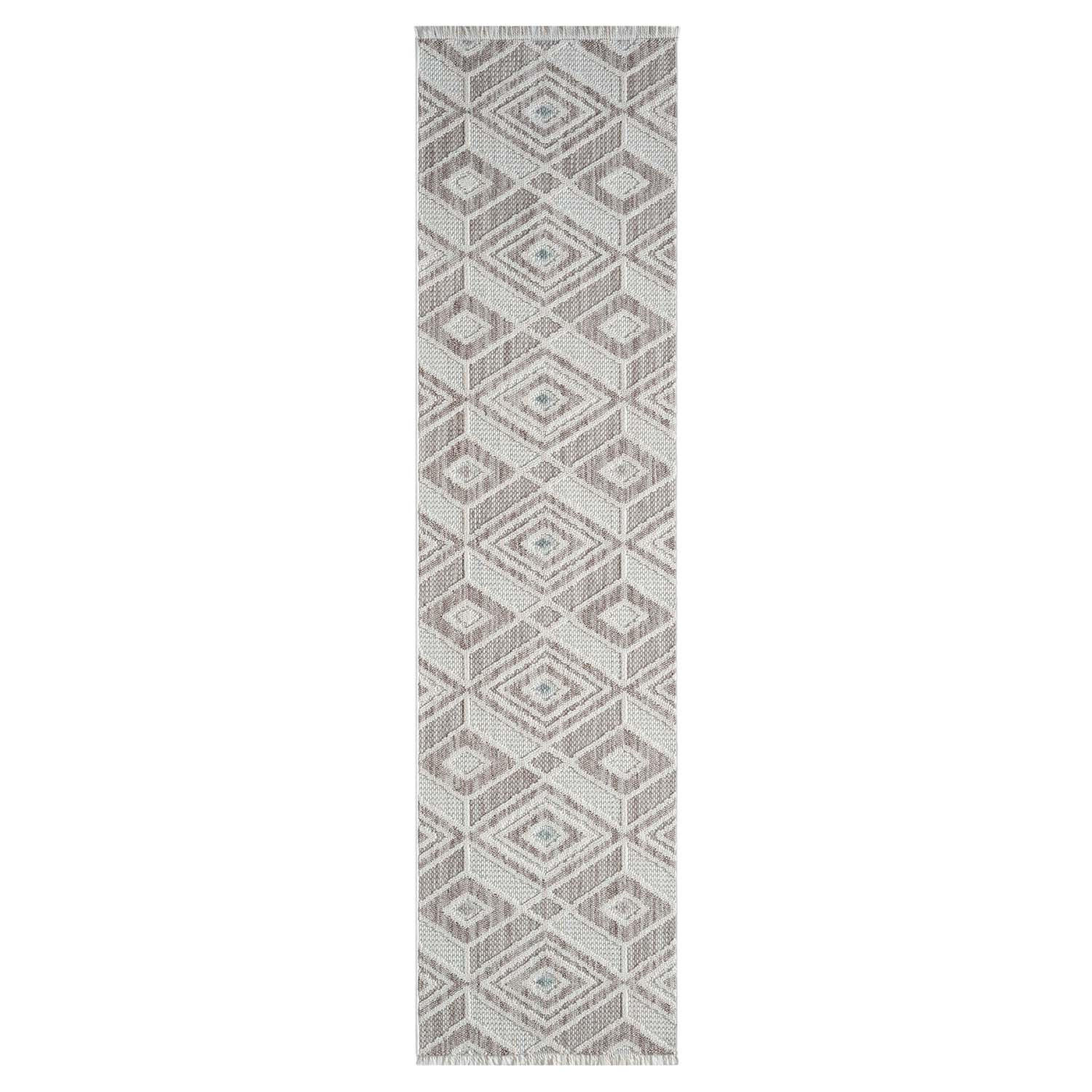 KURZFLOR-TEPPICH Lindo 8875 Grün 80x300 cm - Beige/Grün, Textil (80/300cm) - carpet city