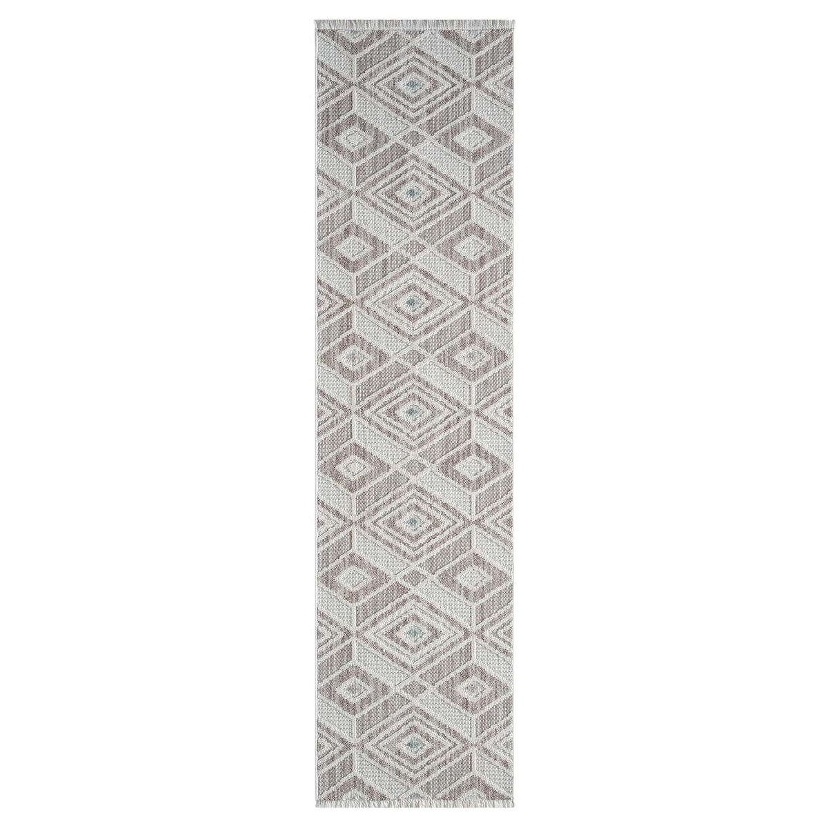 KURZFLOR-TEPPICH Lindo 8875 Grün 80x300 cm - Beige/Grün, Textil (80/300cm) - carpet city