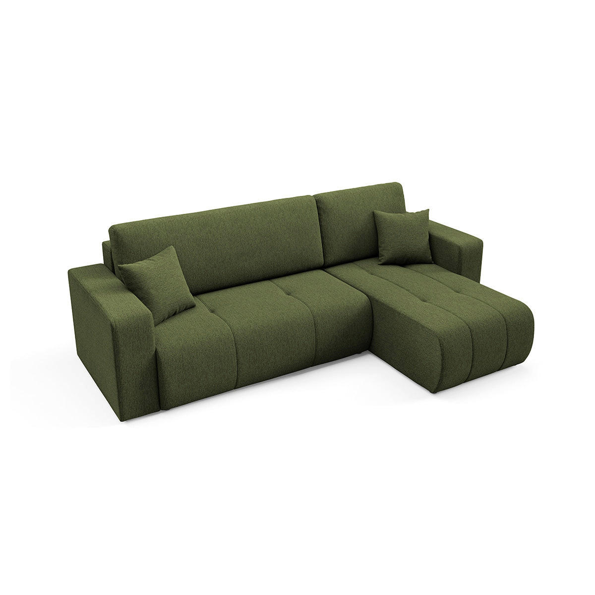 ECKSOFA Vasco 3 Sitzplätze Grün - Grün, Holz (247/145cm) - Petits-meubles
