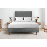 KOPFTEIL gepolstertes – Anthrazitgrauer Stoff - 140 cm - Beige/Anthrazit, Karton/Holz (140/120/10cm) - Sommeil de Plomb