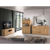 WOHNZIMMER Set 3-tlg. – Dora – Eichefarben - Eichefarben, Holzwerkstoff (92/144/40cm) - hi-markt