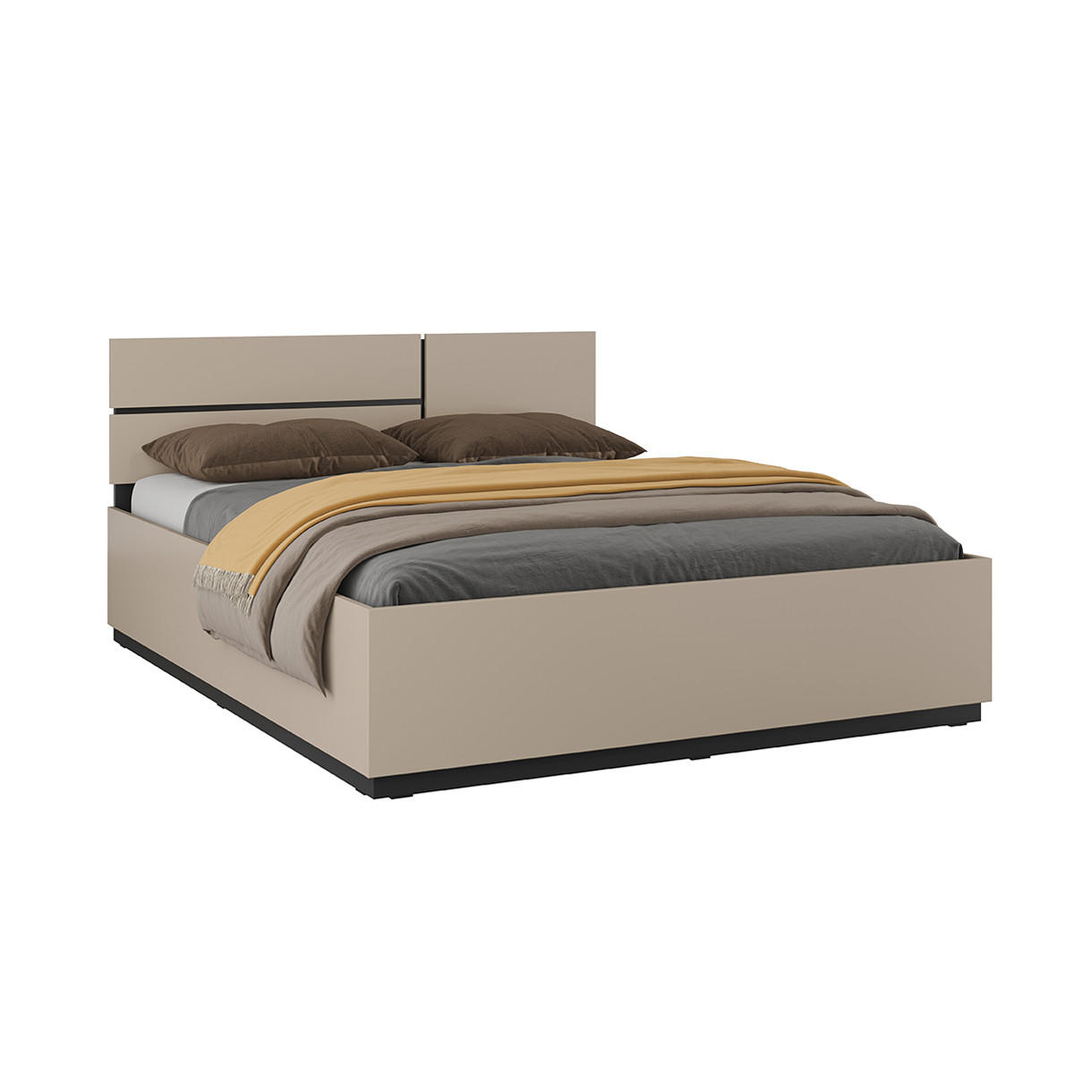 BOXSPRING POSTEL 160/200 Lilia Krtek - šedohnědá, kompozitní dřevo (160/200cm) - Petits-meubles