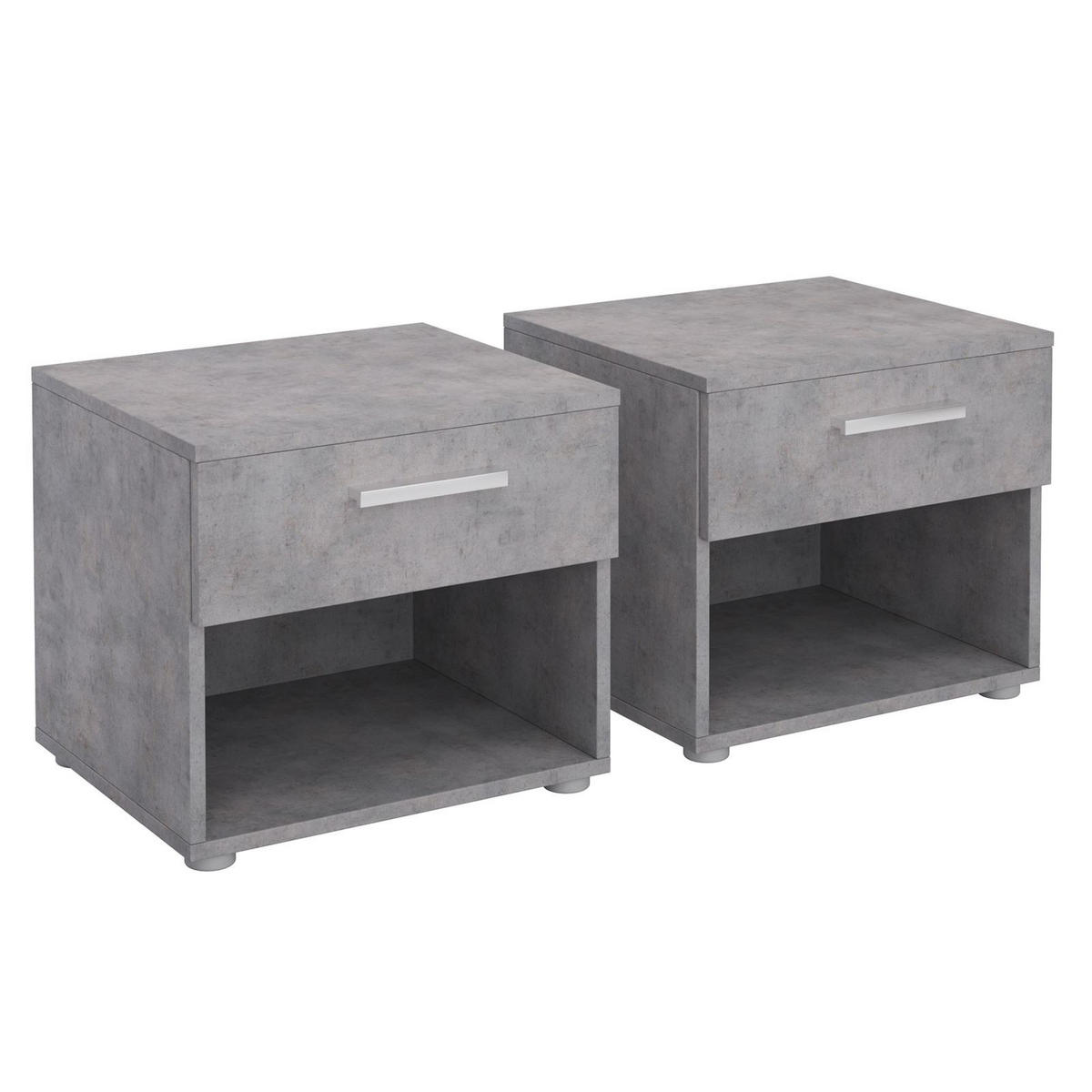 NACHTTISCH MARY 2ER-SET - Grau, Holzwerkstoff (42/38/30cm) - CARO-Möbel
