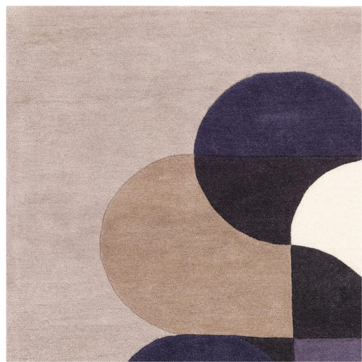 TEPPICH Schurwolle handgetuftet geometrisch Mehrfarbig HULL-Beverley, Hellgrau 200x300 cm - Hellgrau, Textil (200/300cm) - KADIMA DESIGN