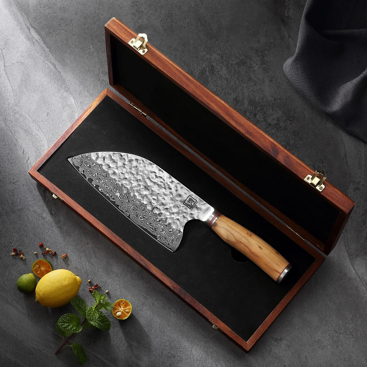 KOCHMESSER CHAI DAO 20 cm - Braun, Holz/Metall (34cm) - Zayiko