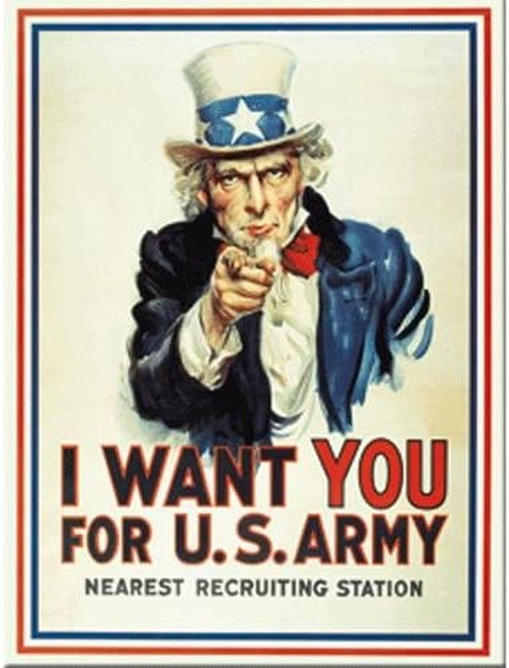 MAGNET 6/8 cm I want you for U.S. Army - Multicolor, Metall (6/8/0.1cm) - Nostalgic-Art