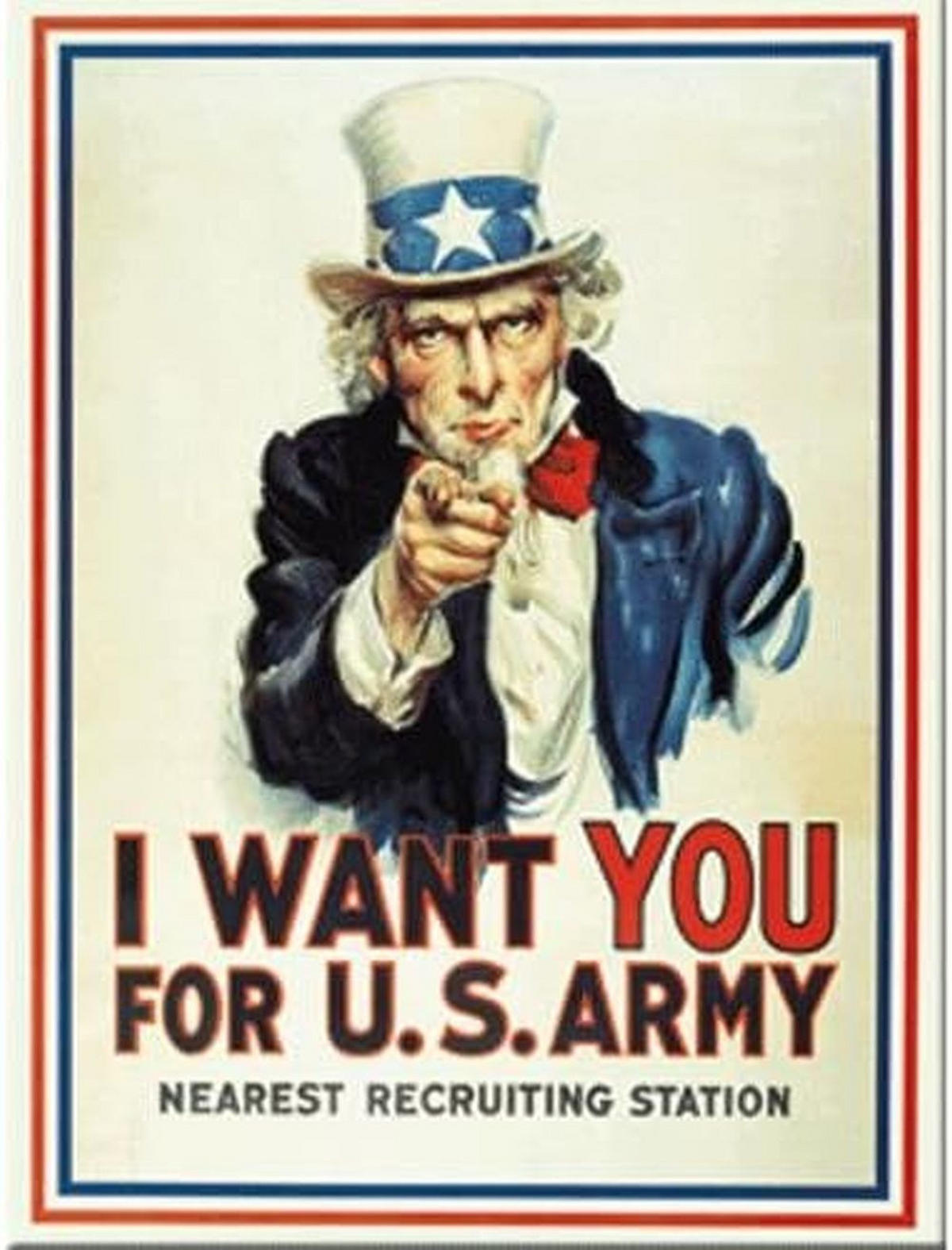 MAGNET 6/8 cm I want you for U.S. Army - Multicolor, Metall (6/8/0.1cm) - Nostalgic-Art