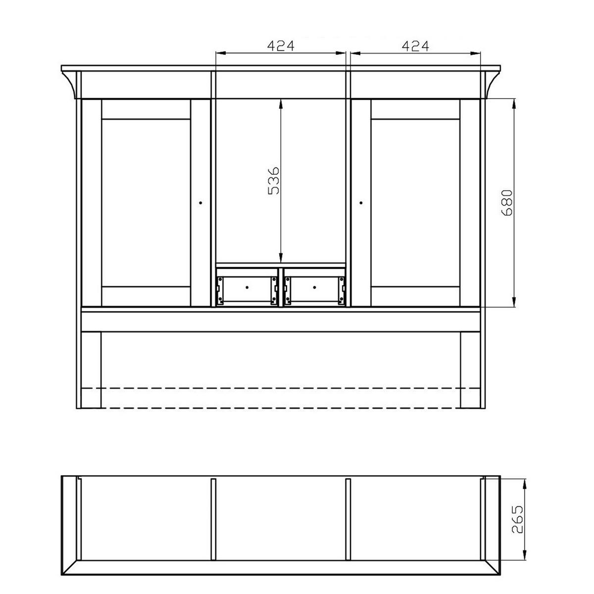 BUFFET - Kiefer massiv - Braun/Kieferfarben, Holz/Holzwerkstoff (143/197/45cm) - home24