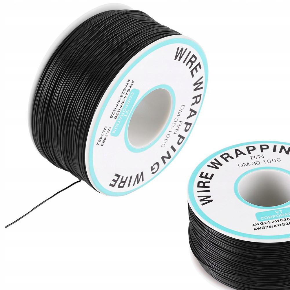KABEL KYNAR - 200 m, AWG 30, Ader Ø 0,25 mm, Ø 0,6 mm, versilberte Kupferader, PVC-Mantel, 300 V, -60 bis 105 °C - Multicolor, Kunststoff/Metall (10/10/10cm)