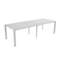 GARTENTISCH ausziehbar 52/260 cm, Weiß - Weiß, Metall (52/100/74cm) - Oviala
