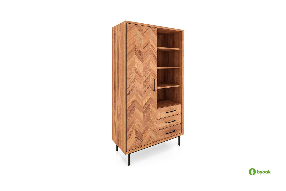 KLEIDERSCHRANK LEON Kernbuche - Kernbuche, Holz (97/176/45cm) - byoak