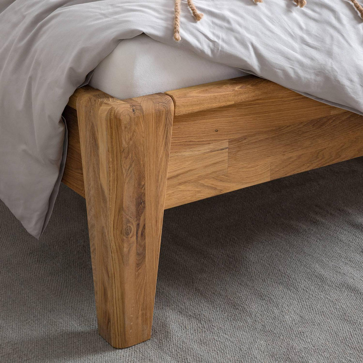 BETT - Massivholz - Eichefarben, Holz (160/200cm) - home24