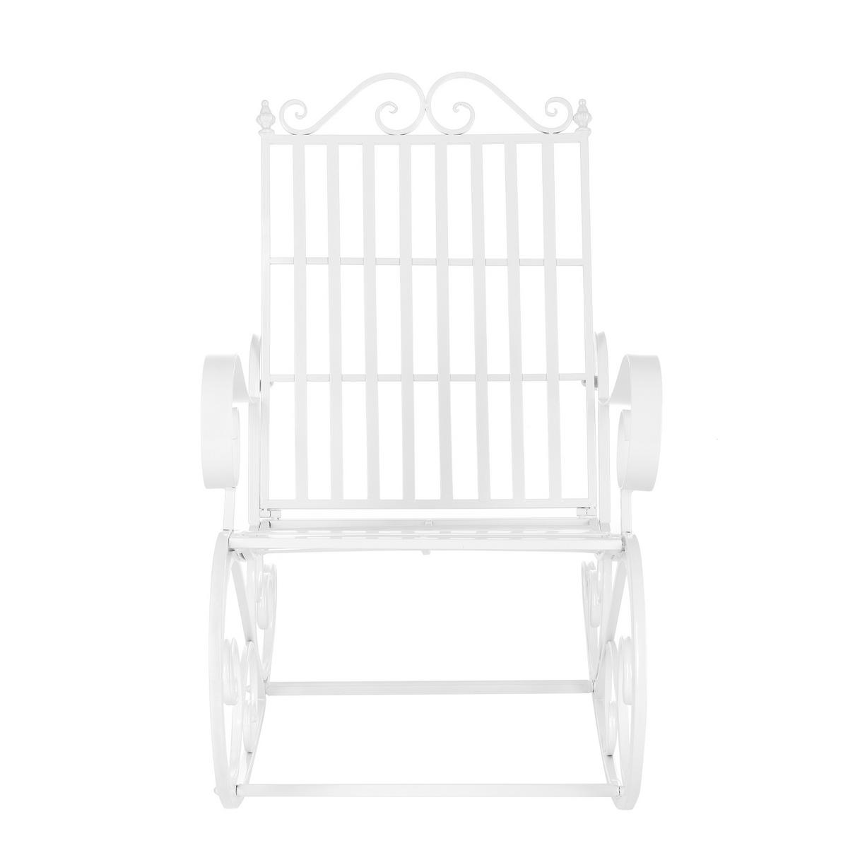 SCHAUKELSTUHL Geraldton - Weiß, Metall (59/92/90cm) - [en.casa]