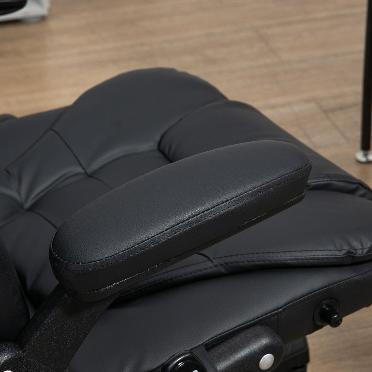 MASSAGESESSEL Bürostuhl Drehstuhl mit Wärmefunktion Chefsessel Bürosessel - Schwarz, Kunststoff (70/121/70cm) - HOMCOM