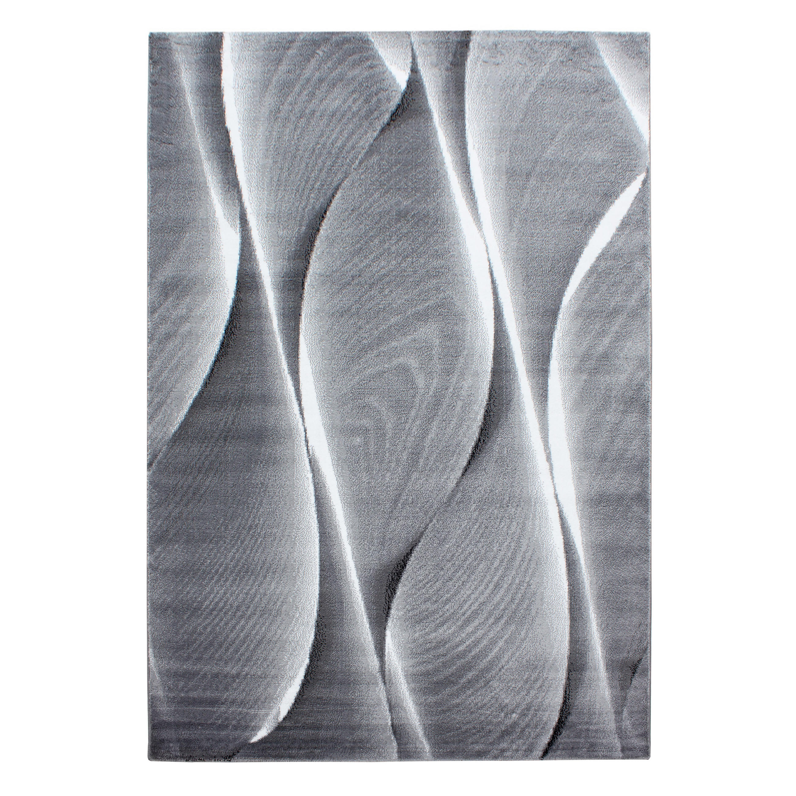 KURZFLORTEPPICH DRAU, mit Farbverlauf, Schwarz, 80 x 150 cm - Grau, Textil (150/80cm) - KADIMA DESIGN