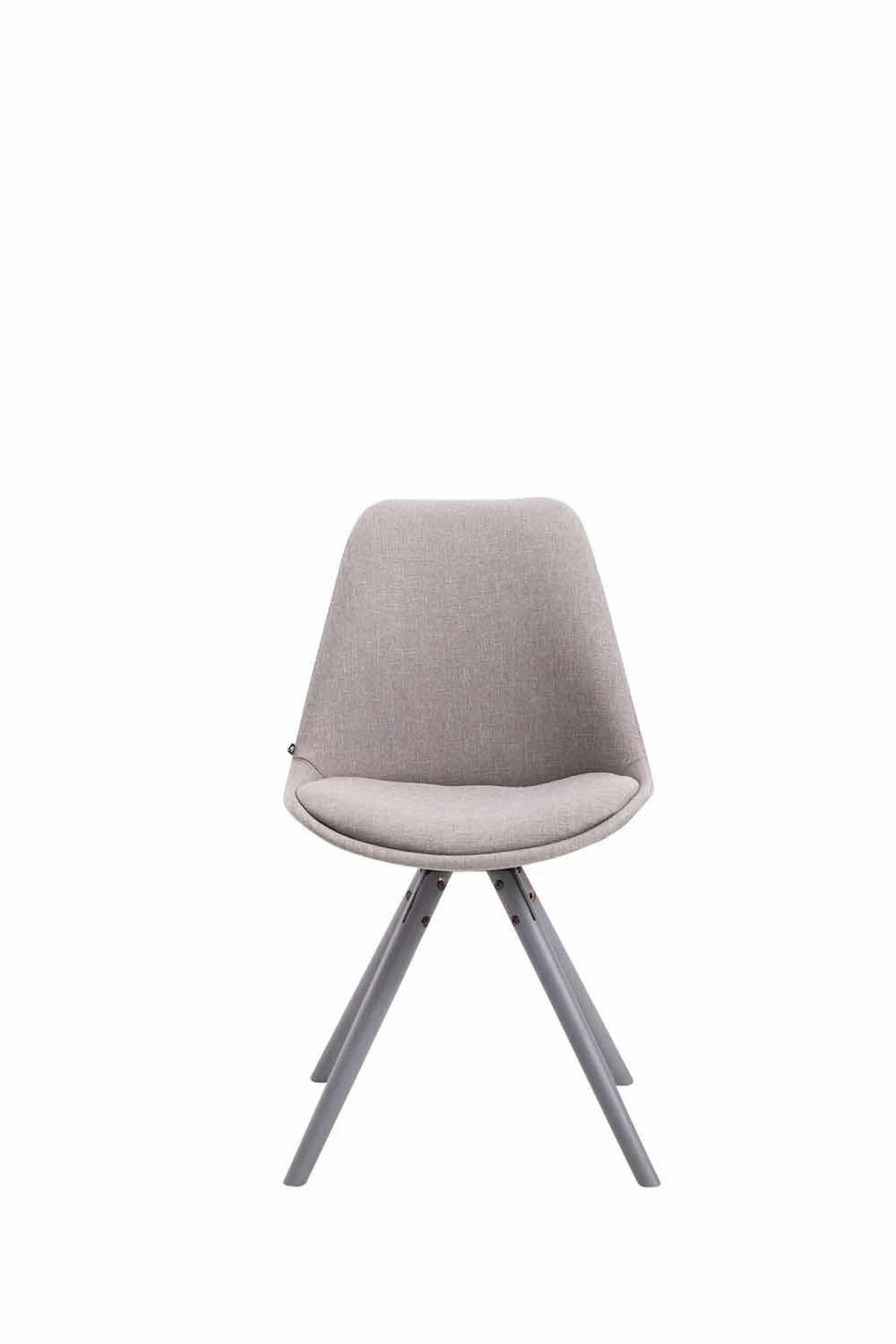 STUHL Stoff grau - Grau, Holz/Textil (48/84/56cm) - CLP