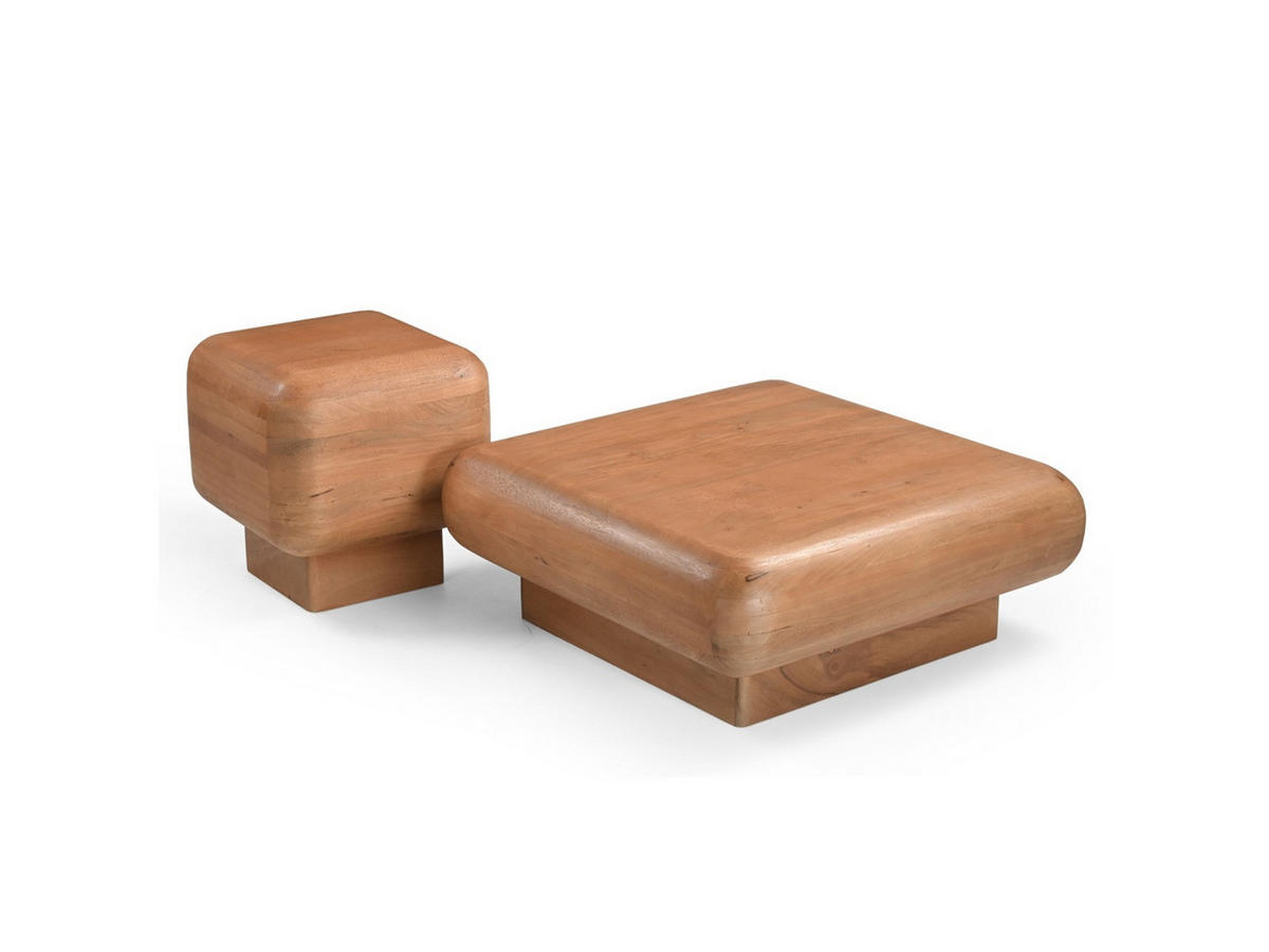 COUCHTISCH Fedde Mangoholz 80 cm / 80 cm Natur - Naturfarben, Holz (80/80/32cm)