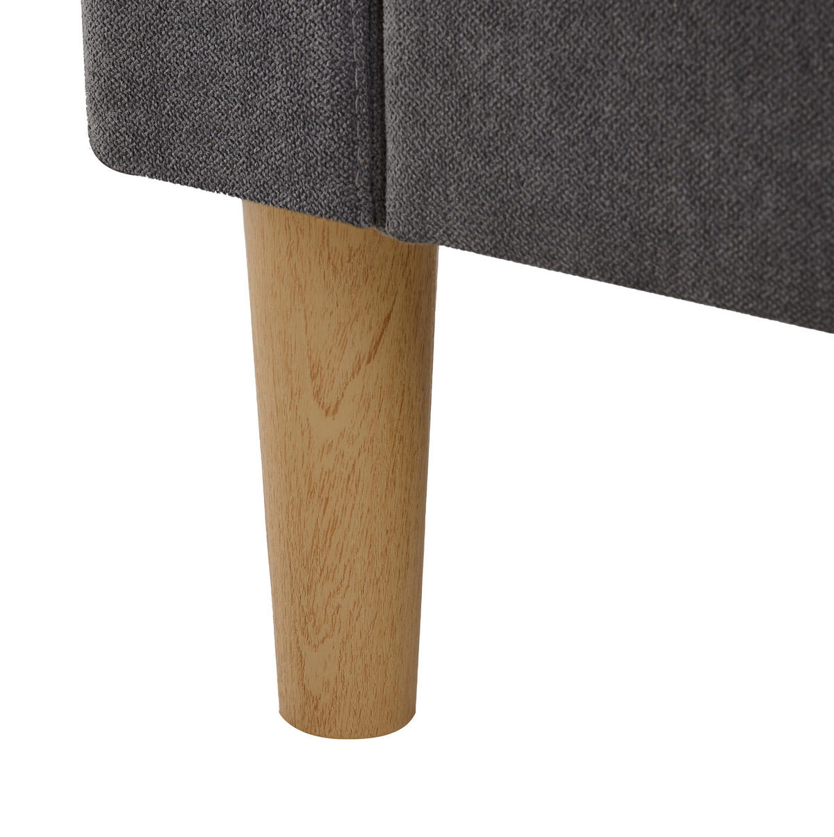 SOFA mit Chaiselongue 175x129 cm Baumwoll-Leinenstoff Dark Gray - Dunkelgrau, Textil (175/129cm) - IVMEU
