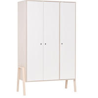 KLEIDERSCHRANK SPOT 3-TÜRIG - Weiß, Holzwerkstoff (128/210/60cm)