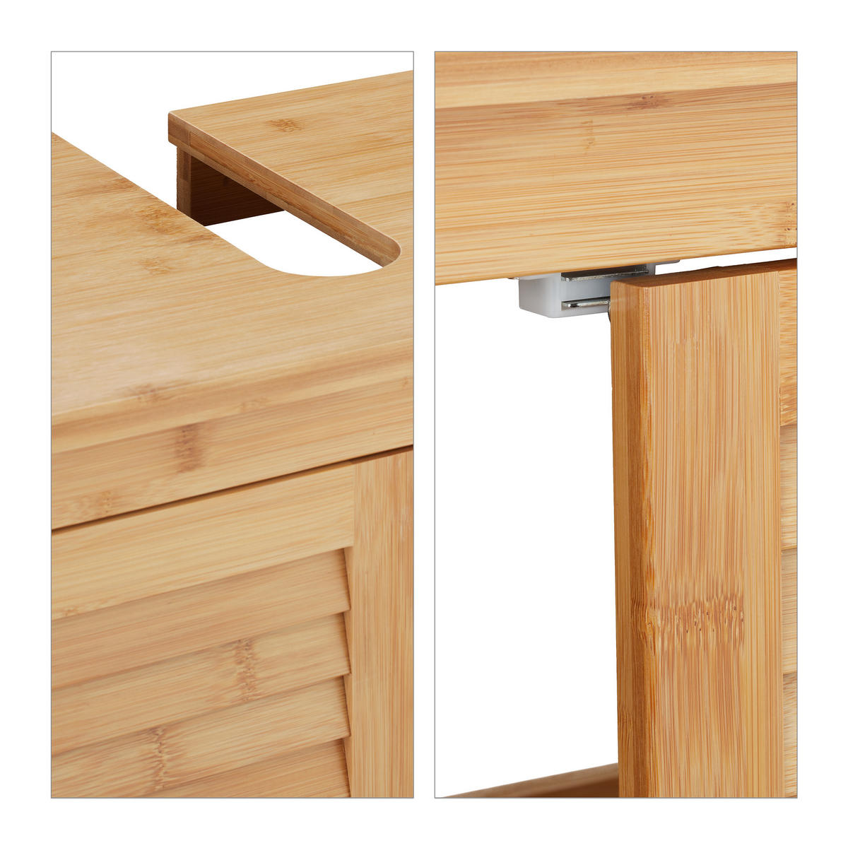 WASCHBECKENUNTERSCHRANK - Hellbraun, Holz/Holzwerkstoff (67/60/30cm) - Relaxdays