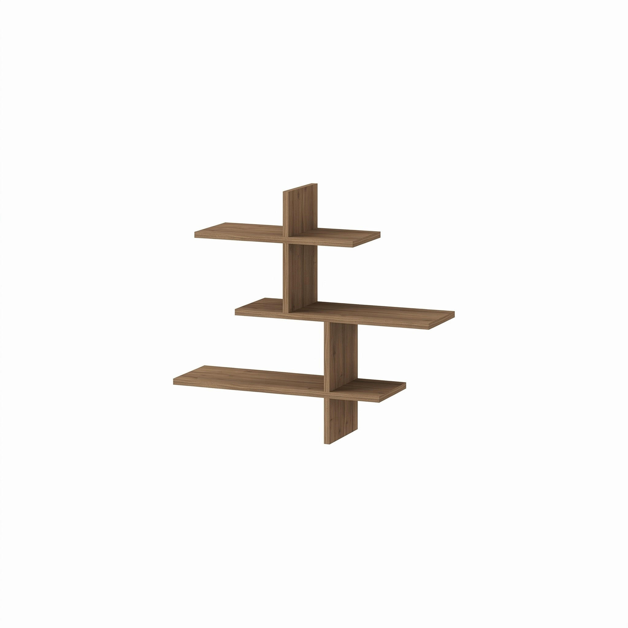 Decortie Wandregal Walnuss 80x72x22 cm