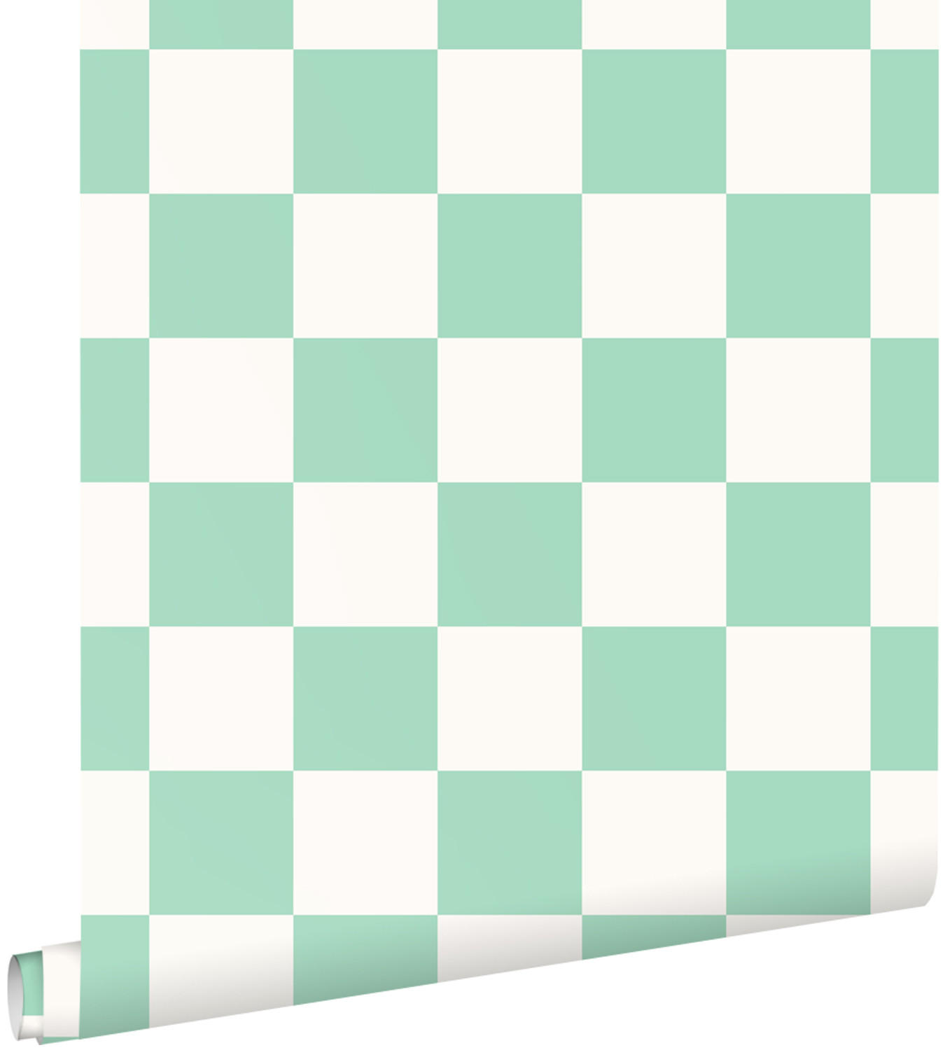 TAPETE Karomuster 53 cm x 10.05 m - Grün, Papier (53/1000cm) - ESTAhome
